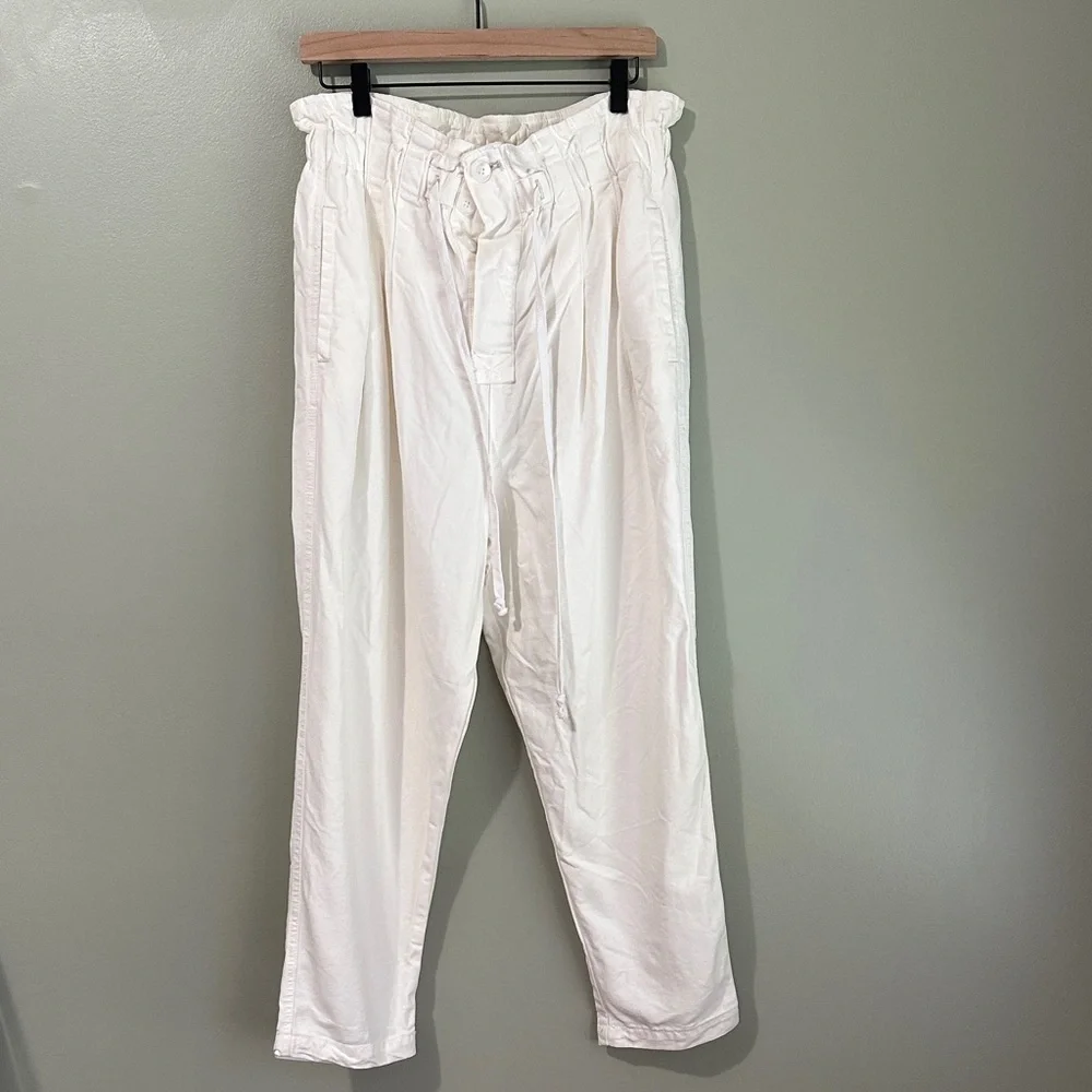 Free People Margate Pleated Trouser High Paperbag Waist